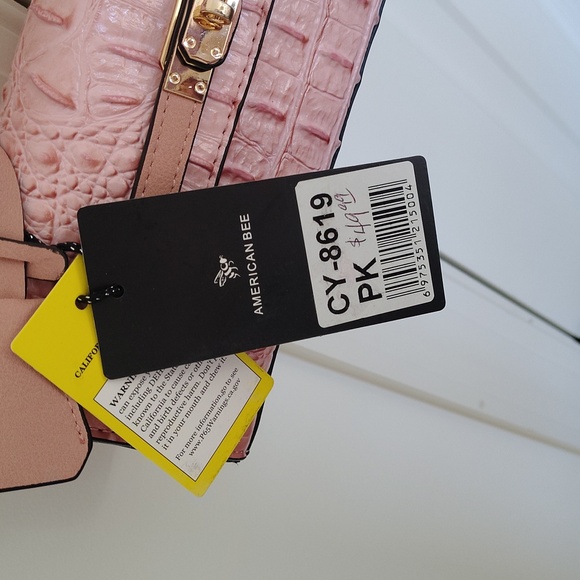 NWT Pink American Bee Purse with crossbody removable strap - Picture 6 of 14